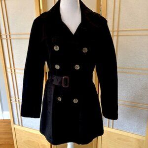 Avant Première Black Double-Breasted Trench Coat – Size 42 (US 10)